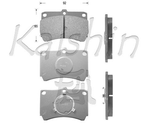 KAISHIN Комплект тормозных колодок, дисковый тормоз D3049