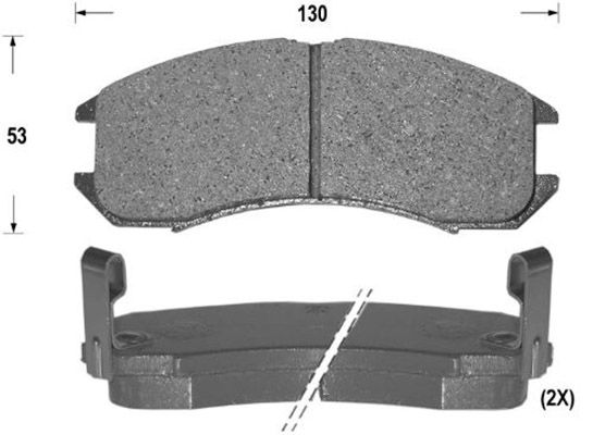 KAISHIN Комплект тормозных колодок, дисковый тормоз D3053