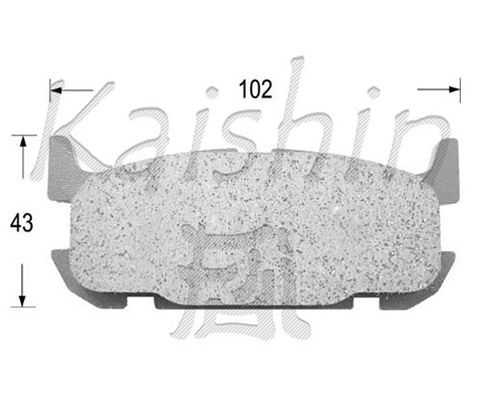 KAISHIN Комплект тормозных колодок, дисковый тормоз D3117