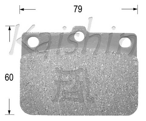 KAISHIN Комплект тормозных колодок, дисковый тормоз D6000