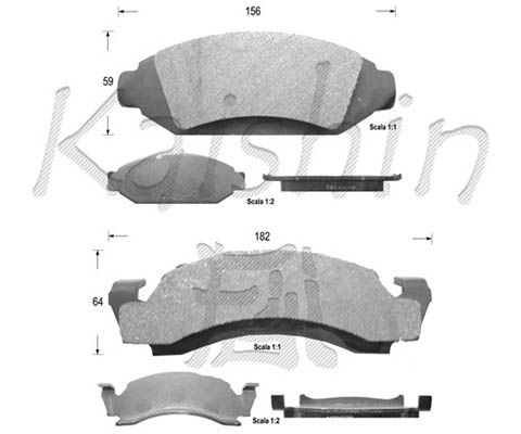 KAISHIN Комплект тормозных колодок, дисковый тормоз D9993