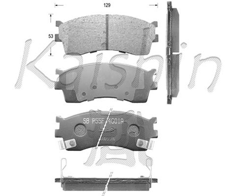 KAISHIN Комплект тормозных колодок, дисковый тормоз FK11126