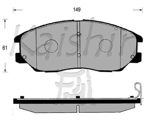 KAISHIN Комплект тормозных колодок, дисковый тормоз FK11173
