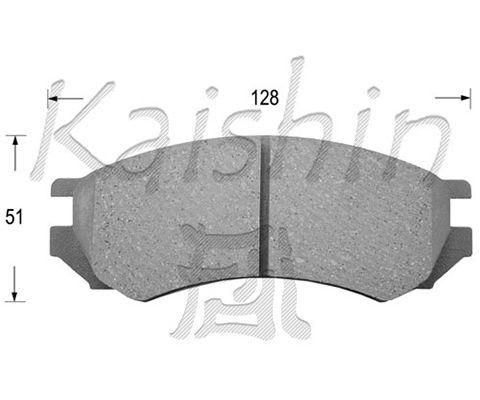 KAISHIN Комплект тормозных колодок, дисковый тормоз FK1162