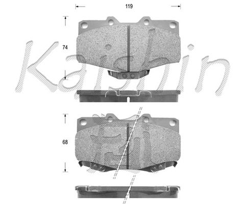 KAISHIN Комплект тормозных колодок, дисковый тормоз FK2160
