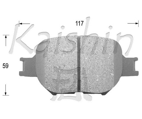 KAISHIN Комплект тормозных колодок, дисковый тормоз FK2180