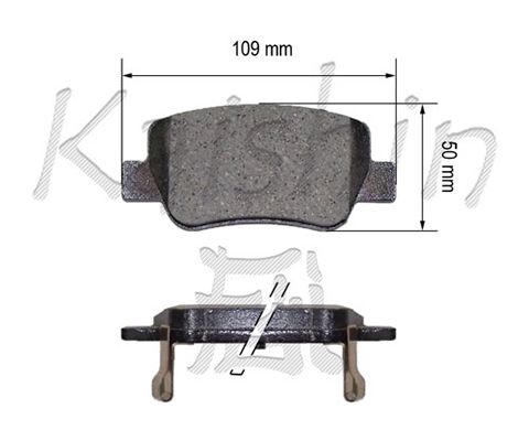 KAISHIN Комплект тормозных колодок, дисковый тормоз FK2296