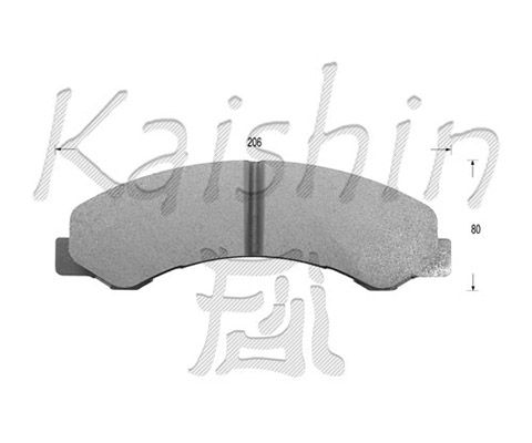 KAISHIN Комплект тормозных колодок, дисковый тормоз FK4053