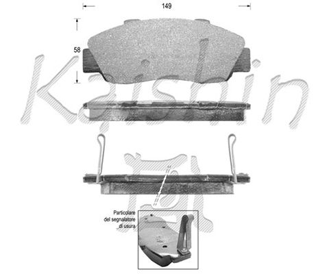 KAISHIN Комплект тормозных колодок, дисковый тормоз FK5060