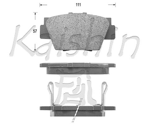KAISHIN Комплект тормозных колодок, дисковый тормоз FK5063