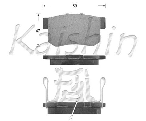 KAISHIN Комплект тормозных колодок, дисковый тормоз FK5066