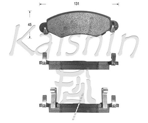 KAISHIN Комплект тормозных колодок, дисковый тормоз FK9051
