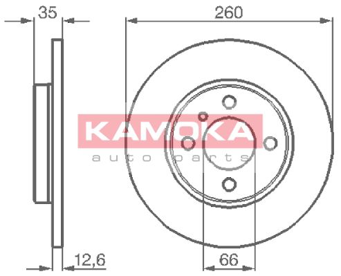 KAMOKA Тормозной диск 103124