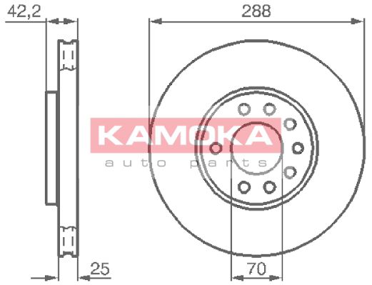 KAMOKA Bremžu diski 1031620