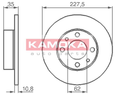 KAMOKA Тормозной диск 103166