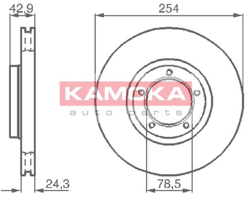 KAMOKA Bremžu diski 1031696