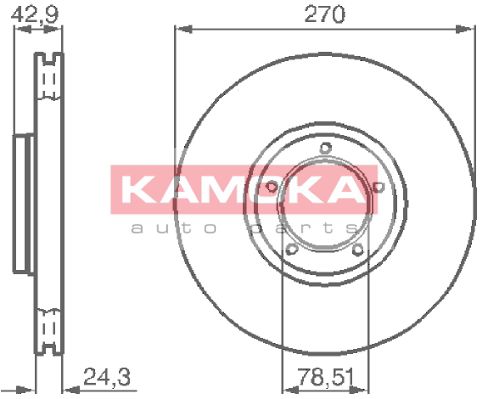 KAMOKA Bremžu diski 1031698
