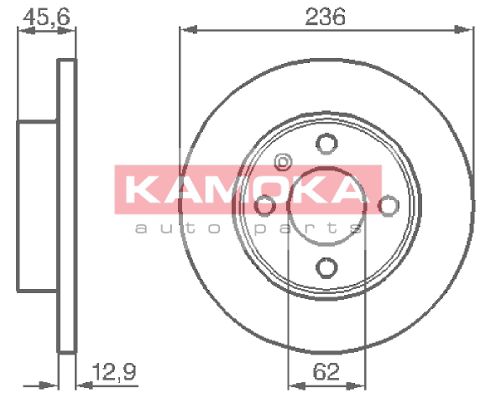 KAMOKA Тормозной диск 1031750