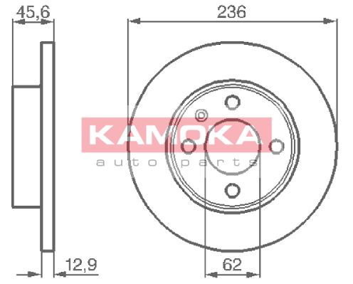 KAMOKA Bremžu diski 1031750