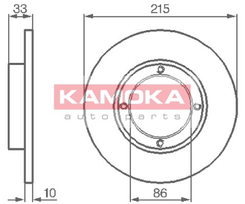 KAMOKA Тормозной диск 1032196