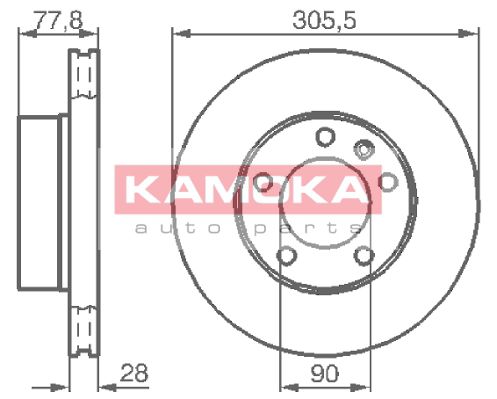 KAMOKA Тормозной диск 1032434