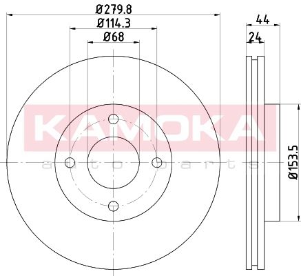 KAMOKA Bremžu diski 103250