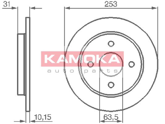 KAMOKA Bremžu diski 103562