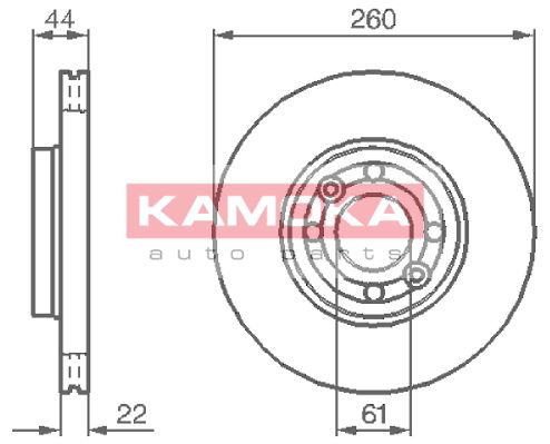 KAMOKA Тормозной диск 1038534