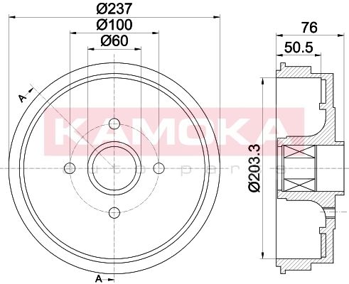 KAMOKA Тормозной барабан 104055