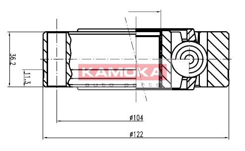 KAMOKA Шарнирный комплект, приводной вал 8047