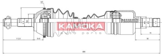 KAMOKA Приводной вал CT1138915A