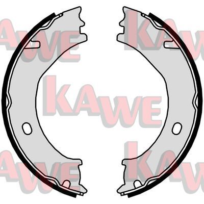 KAWE Комплект тормозных колодок, стояночная тормозная с 01021