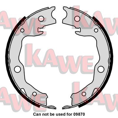 KAWE Комплект тормозных колодок, стояночная тормозная с 01034