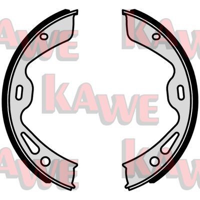 KAWE Комплект тормозных колодок, стояночная тормозная с 01042