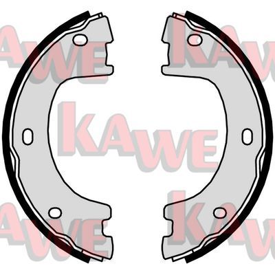 KAWE Комплект тормозных колодок, стояночная тормозная с 01056