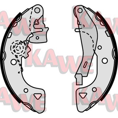 KAWE Комплект тормозных колодок 07540