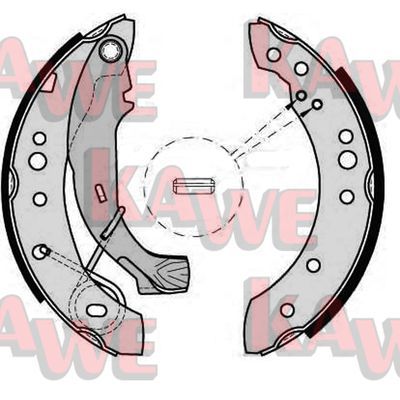 KAWE Комплект тормозных колодок 08150