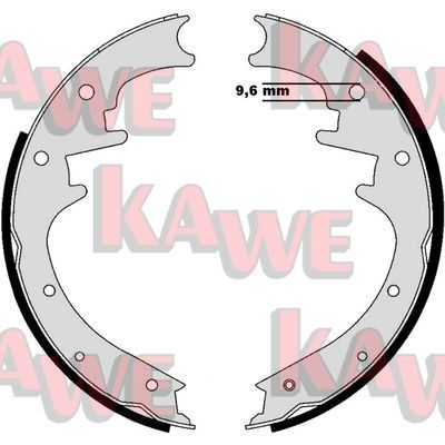 KAWE Комплект тормозных колодок 08990