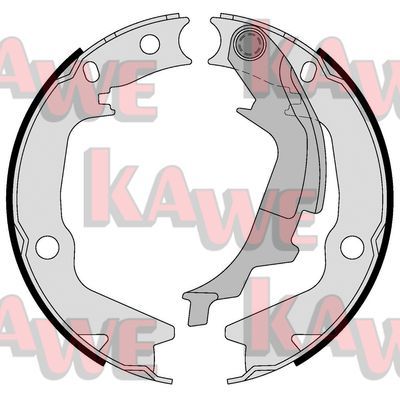 KAWE Комплект тормозных колодок, стояночная тормозная с 09430