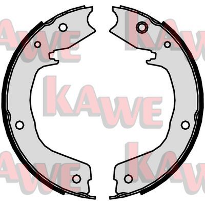 KAWE Комплект тормозных колодок, стояночная тормозная с 09850