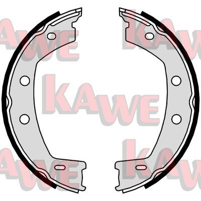 KAWE Комплект тормозных колодок, стояночная тормозная с 09950