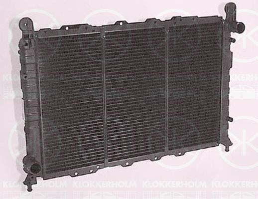 KLOKKERHOLM Радиатор, охлаждение двигателя 0002302076