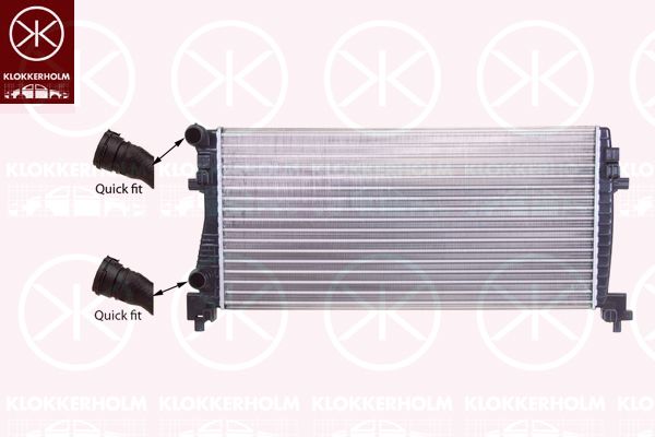 KLOKKERHOLM Радиатор, охлаждение двигателя 0027302340