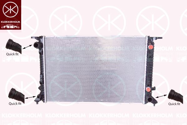 KLOKKERHOLM Радиатор, охлаждение двигателя 0029302291
