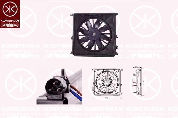 KLOKKERHOLM Ventilators, Motora dzesēšanas sistēma 00602602