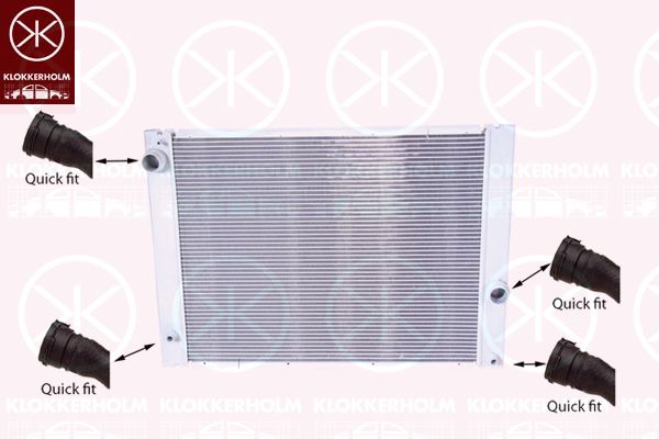 KLOKKERHOLM Радиатор, охлаждение двигателя 0066302338