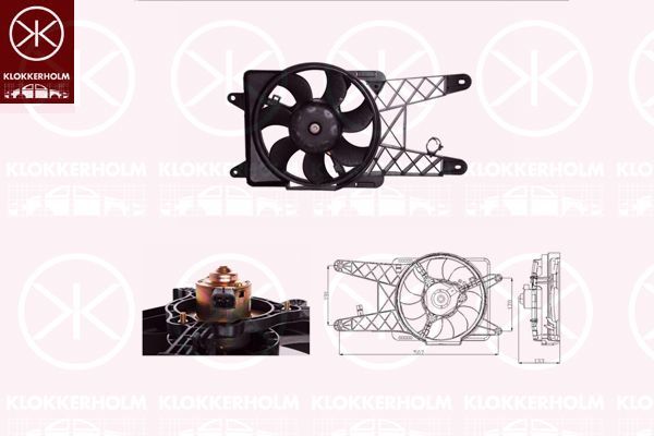 KLOKKERHOLM Ventilators, Motora dzesēšanas sistēma 20312601