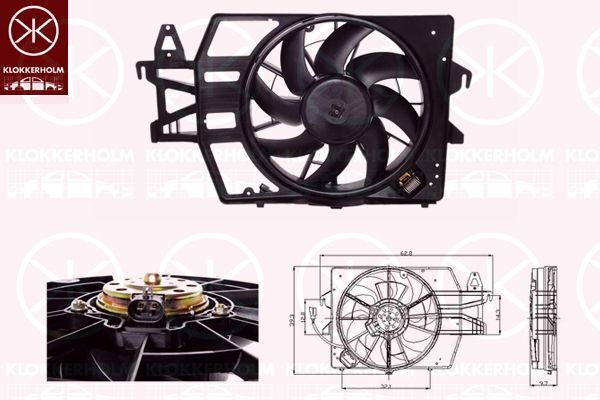 KLOKKERHOLM Ventilators, Motora dzesēšanas sistēma 25302603