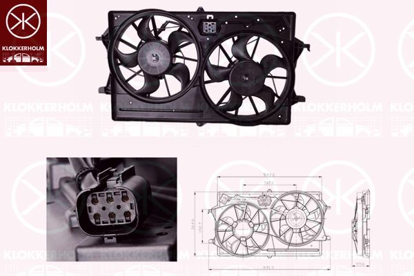 KLOKKERHOLM Ventilators, Motora dzesēšanas sistēma 25322603