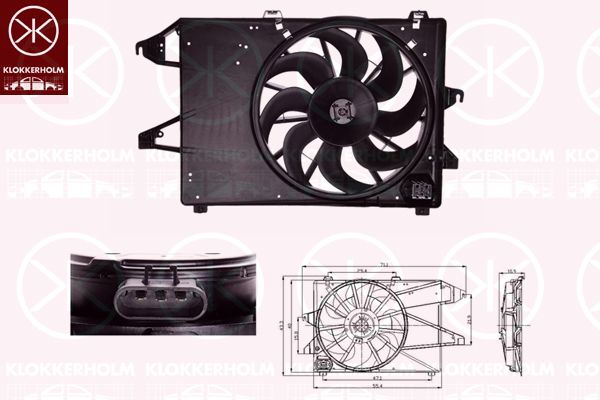 KLOKKERHOLM Ventilators, Motora dzesēšanas sistēma 25552602